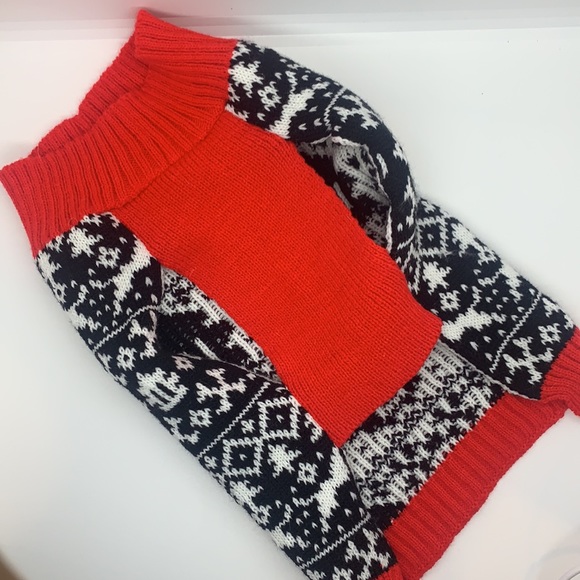 Red, Black, & White dog Sweater size Medium - Picture 2 of 9